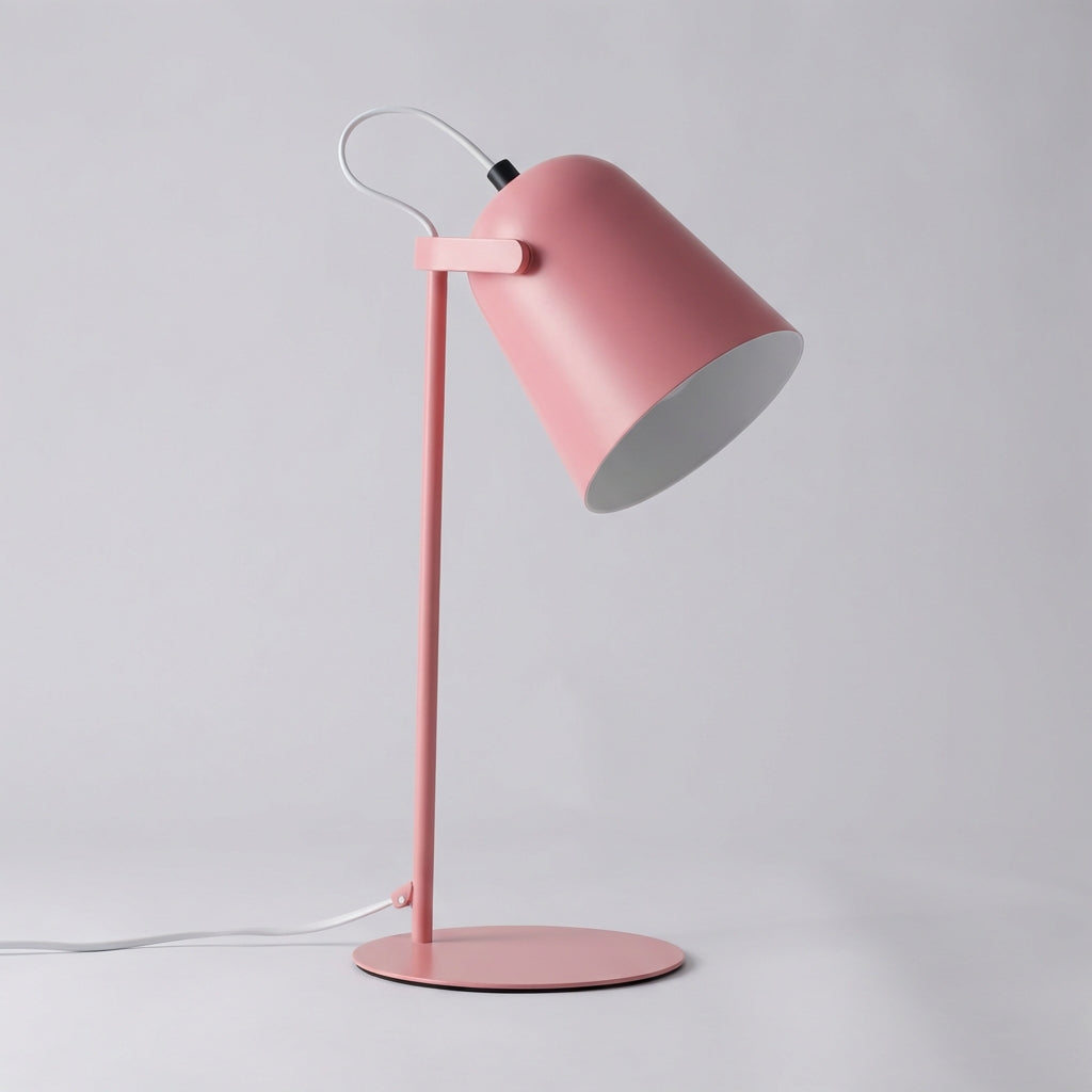 Sleek Nordic design Glintor metal desk lamp with adjustable head for modern minimalist decor.