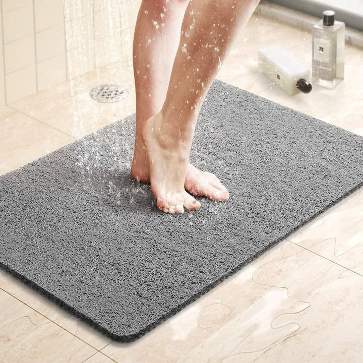 Modern non-slip shower mat for bathroom safety, designed with mold-resistant drainage for easy clean.