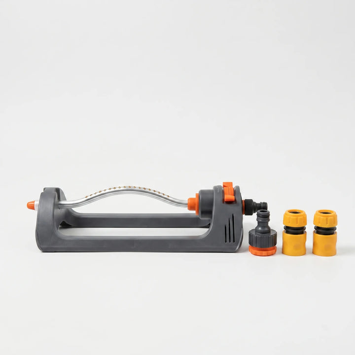 Home garden automatic oscillating lawn sprinkler ensures efficient watering and effortless yard irrigation.
