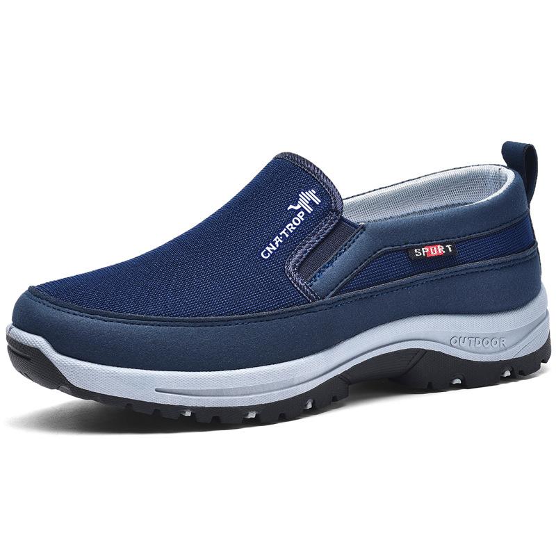 Men's orthopedic walking shoes, grey, featuring arch support & stable sole for ultimate comfort & daily foot health.