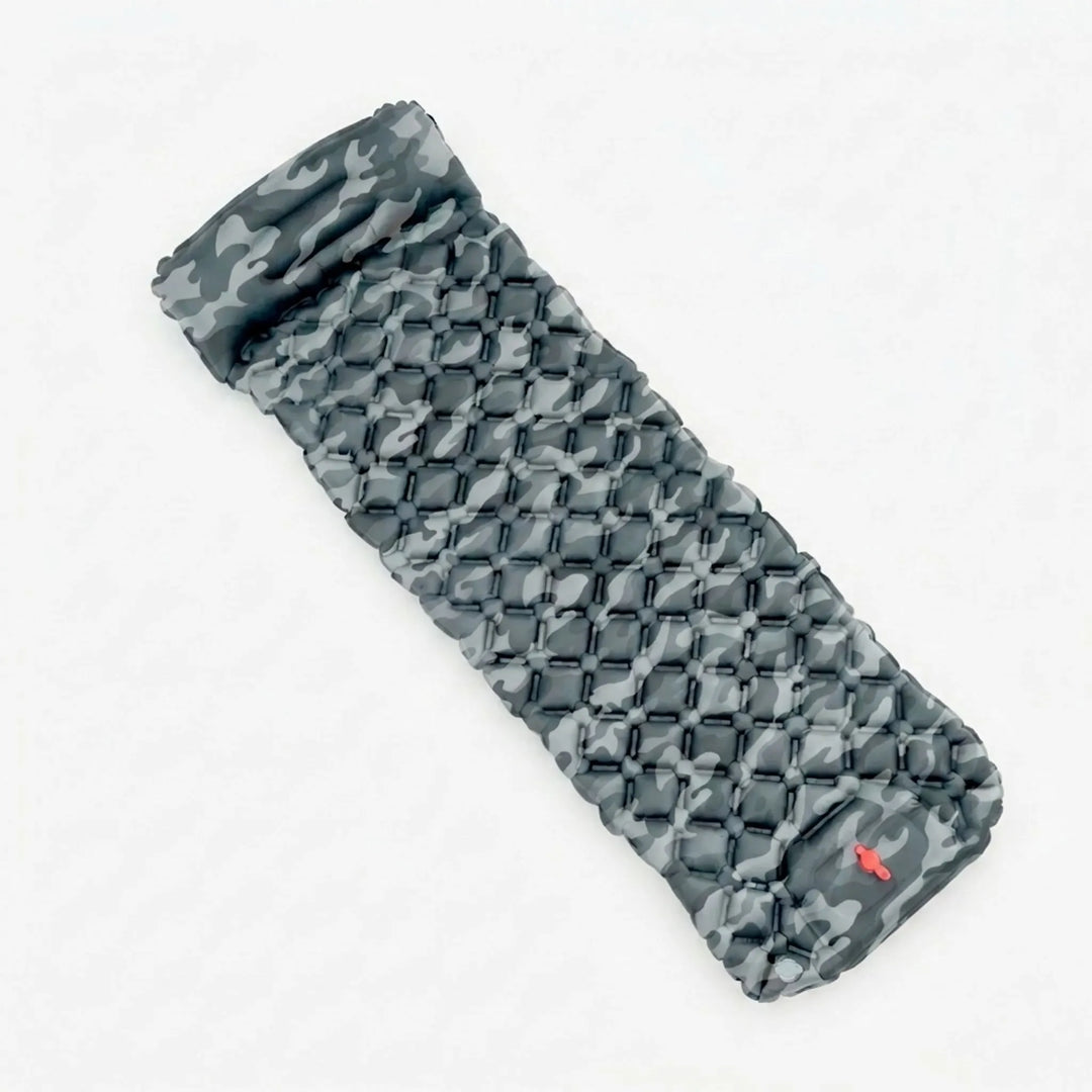 Inflatable sleeping pad for camping & hiking. Unisex ultralight gear offers comfortable outdoor rest on backpacking trips.