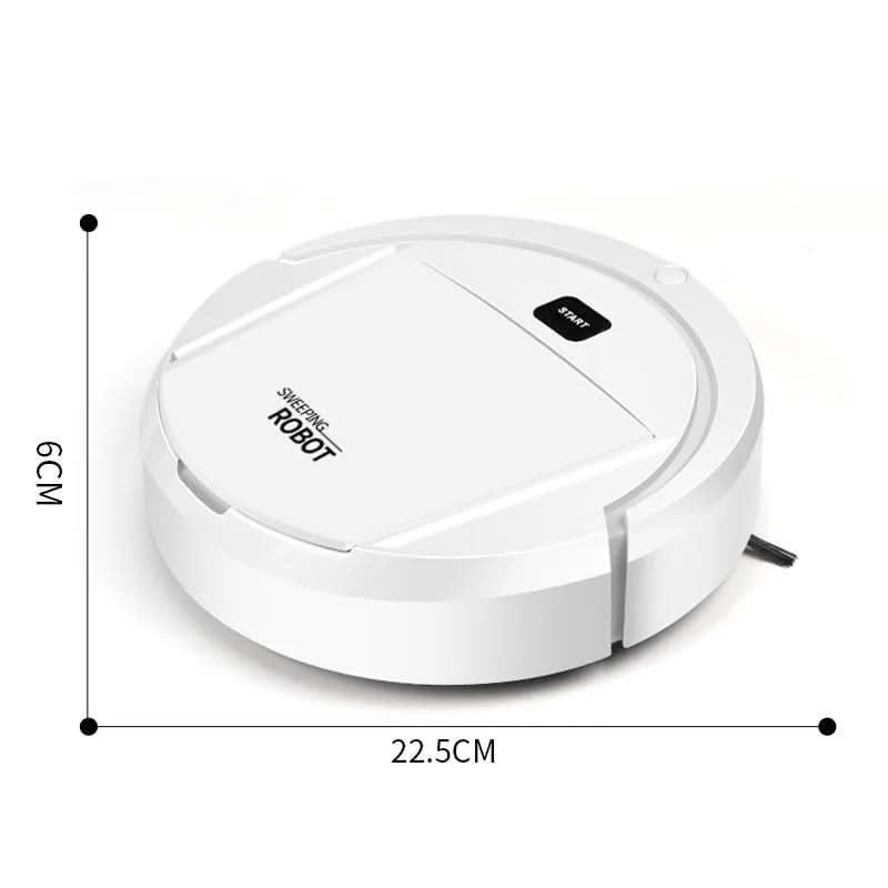 Compact smart robot vacuum, designed for effortless deep cleaning. Features advanced air purification & silent operation.
