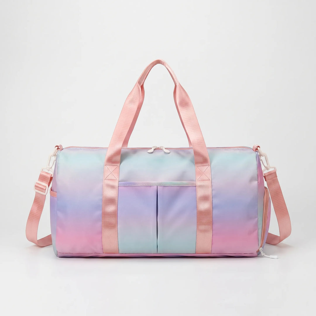 Spacious gym duffel bag for men & women, featuring a separate ventilated shoe compartment. Perfect for workouts.