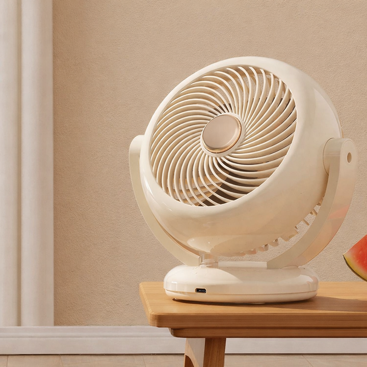 Sleek portable rechargeable mini fan, adjustable for optimal personal cooling. Great handheld or desk fan.