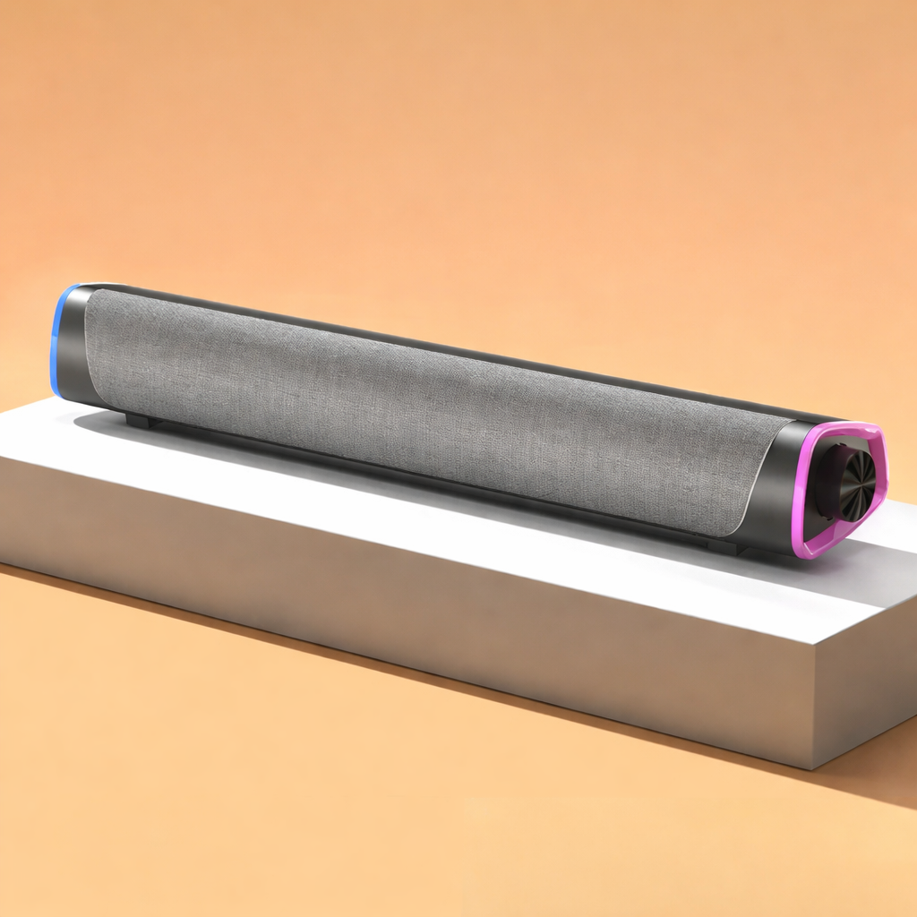 Tavvitaimp18 speaker bar delivering deep bass & clear stereo sound for an immersive multimedia experience.