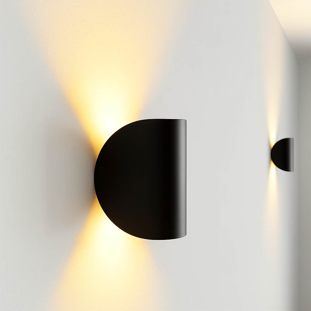 LED Up Down Black Wall Sconce Light for Indoor Outdoor