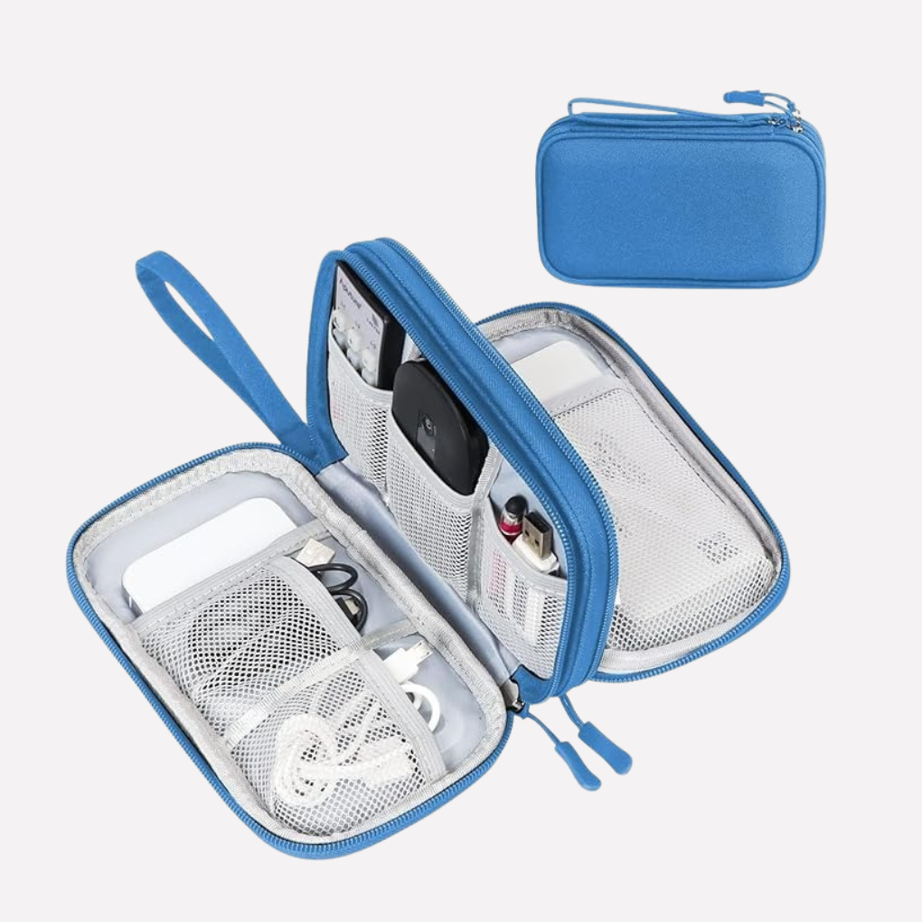 Unisex electronics storage solution, a smart travel tech organizer.