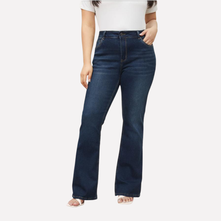 Gray high-waisted straight leg cropped jeans for women, a versatile casual denim choice for modern everyday style.