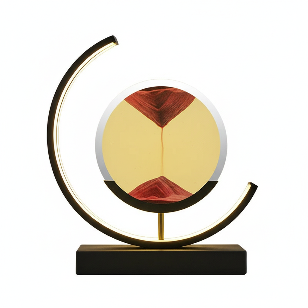 Modern Sand Motion Table Lamp with LED Light