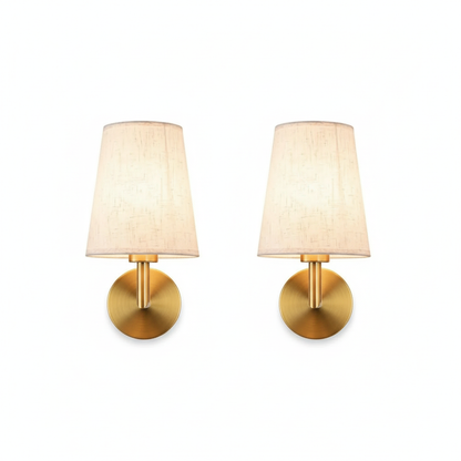 Wireless Fabric Wall Lamp - Vintage Style with Adjustable Lighting