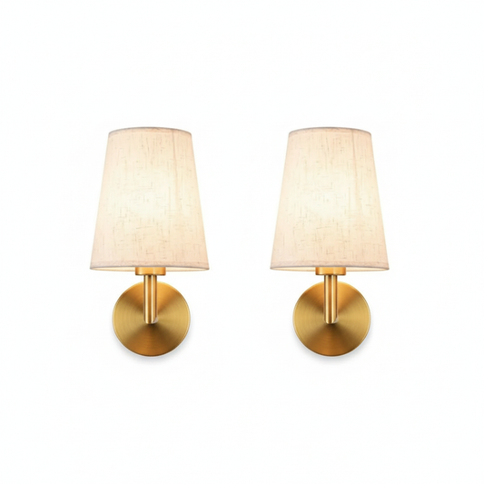 Wireless Fabric Wall Lamp - Vintage Style with Adjustable Lighting