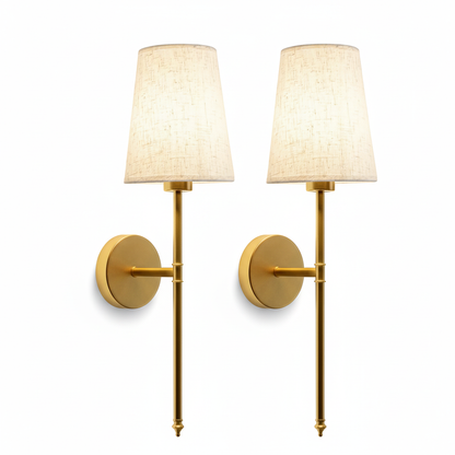 Wireless Fabric Wall Light Set with Adjustable Warm Lighting