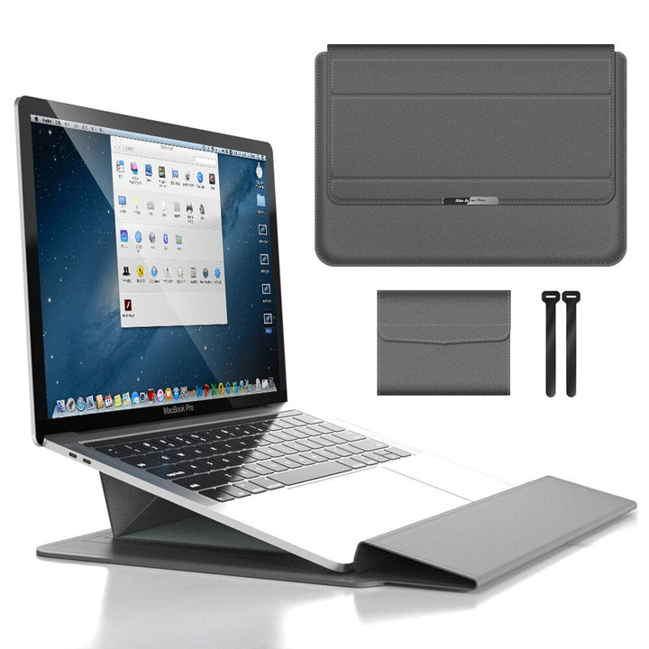 Modern laptop case & tech organizer, keeping your computer & accessories safe & neatly arranged for daily use or travel.