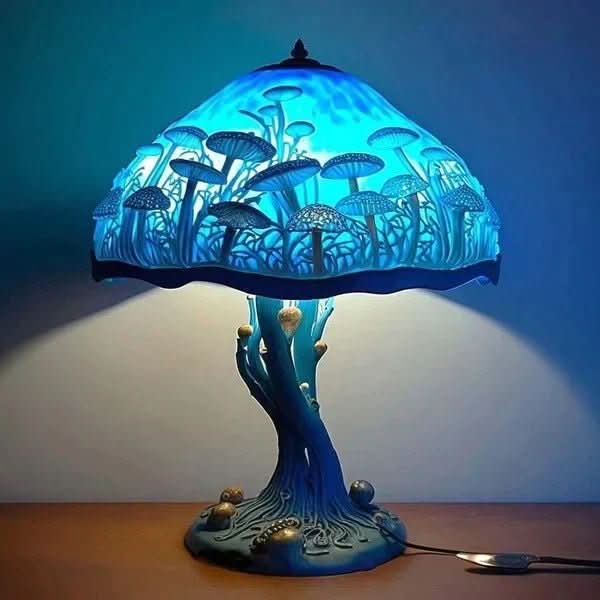 Decorative cordless mosaic table lamp for ambient lighting, an elegant unique home decor piece.