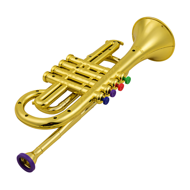 Bright kids' trumpet music toy, durable plastic children's instrument for musical play & early education.