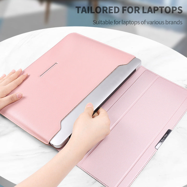 Sleek laptop case & tech organizer, providing device protection for computers, cables & accessories for work or travel.