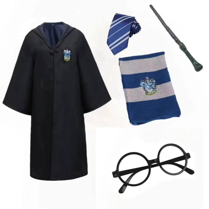 Unisex Wizard Robe Costume for Kids & Adults with Optional Accessories