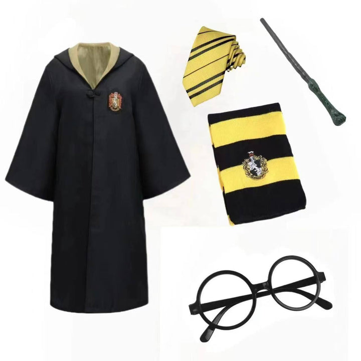 Unisex Wizard Robe Costume for Kids & Adults with Optional Accessories