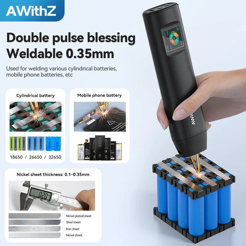 Tavvitaimp18 professional handheld spot welder, ergonomic design for efficient 18650 battery assembly.