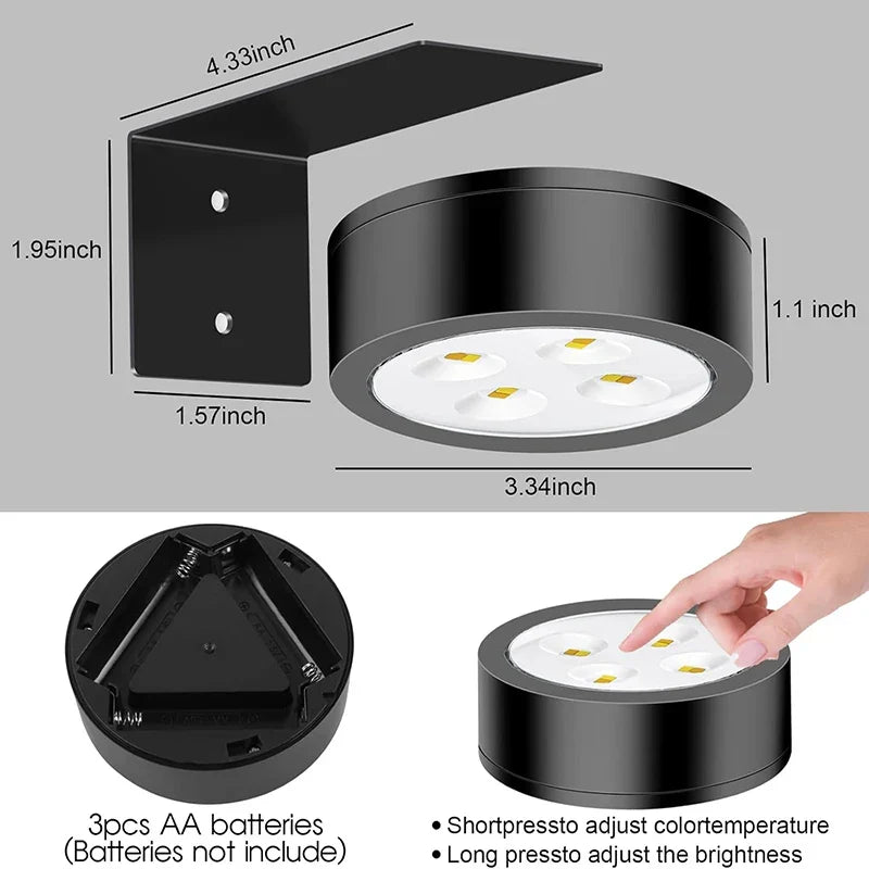 Tavvitaimp18 3-pack cordless LED art picture lights, magnetic & battery operated with remote control.