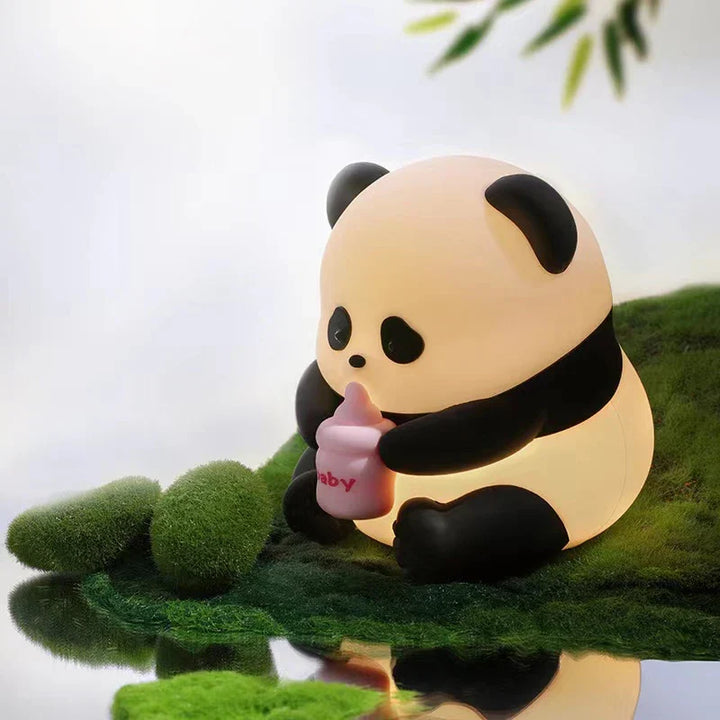 Soft silicone kids' rechargeable LED night light for nursery, providing gentle bedtime illumination & sleep aid.
