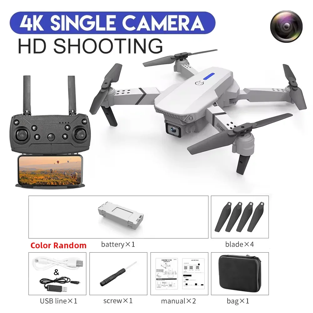 Tavvitaimp18 compact WiFi drone. HD camera, stable flight, foldable for portable aerial photography. Perfect beginner.