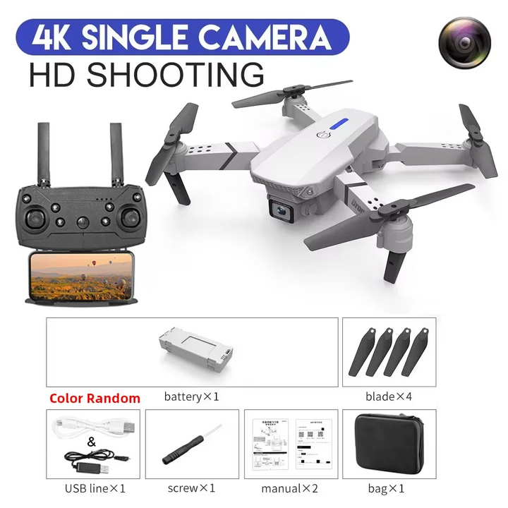 Tavvitaimp18 compact WiFi drone. HD camera, stable flight, foldable for portable aerial photography. Perfect beginner.