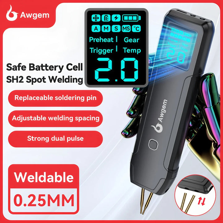Compact Tavvitaimp18 spot welder, ideal for 18650 battery pack assembly & welding equipment tasks.