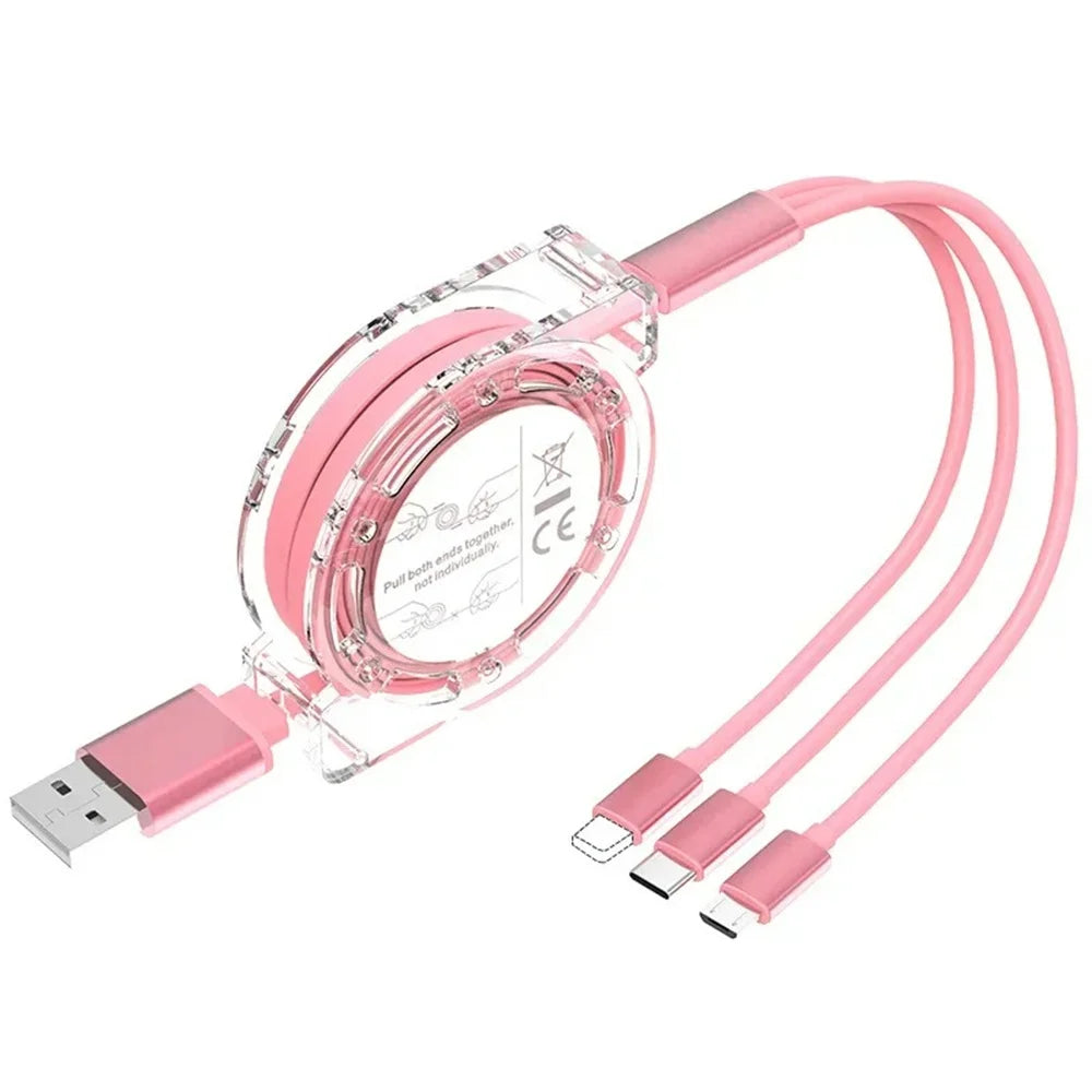 Tidy up your cables with this 3-in-1 universal charging cable; a single solution for multiple devices.