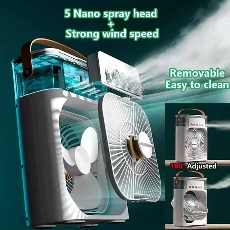 Tavvitaimp18 personal portable air cooler with built-in fan & humidifier for targeted home cooling.