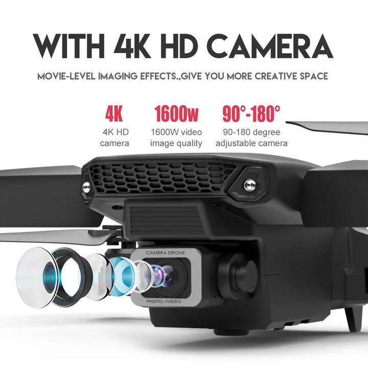 Portable HD camera drone for stunning aerial photography. Stable flight ensures clear, high-quality images & videos.