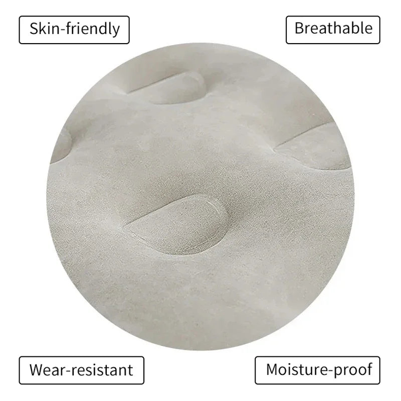 Outdoor gear: Self-inflating double air bed with integrated pump, perfect travel mattress for adventurers.