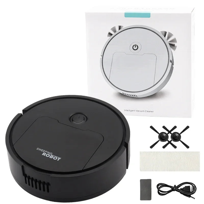 Automatic smart robotic vacuum & mop for effortless home care. Cleans hardwood, tile, and carpet.