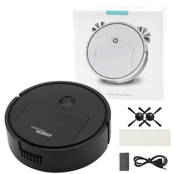 Automatic smart robotic vacuum & mop for effortless home care. Cleans hardwood, tile, and carpet.