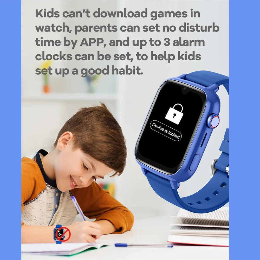 Smartwatch for children with 4G connectivity, video calling, and a secure GPS tracker.