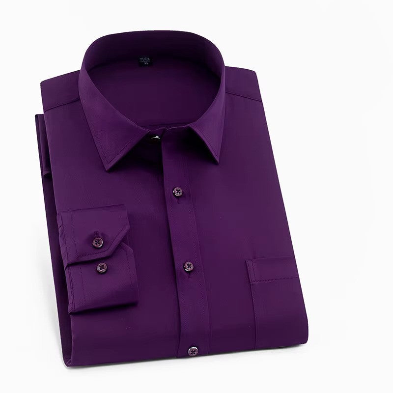 Versatile men's smart casual shirt, ideal for formal wear, office, or everyday style. Long-sleeve classic fit.