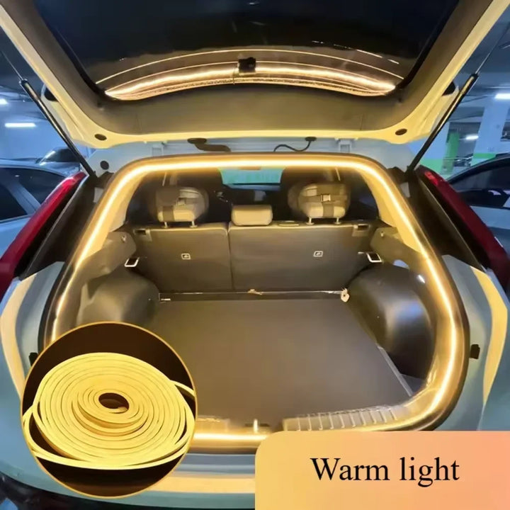 Bright LED trunk light strip with smart motion detection. Perfect car interior cargo lighting upgrade.