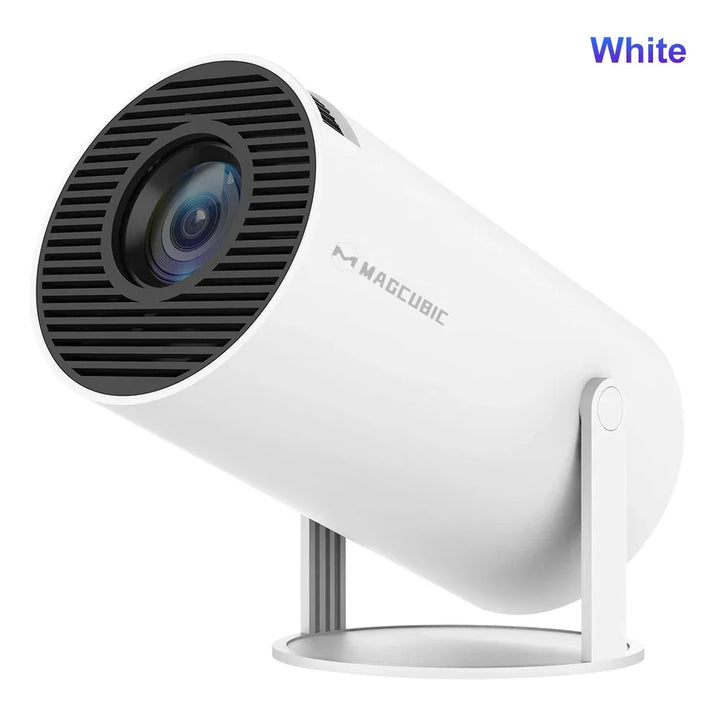 Bright image projected by the universal portable projector on a wall, showing sharp detail.