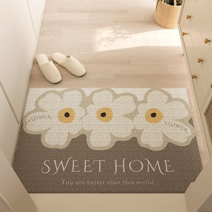 Non-slip washable home entrance mat for high traffic entryway. Durable indoor floor doormat in modern design.