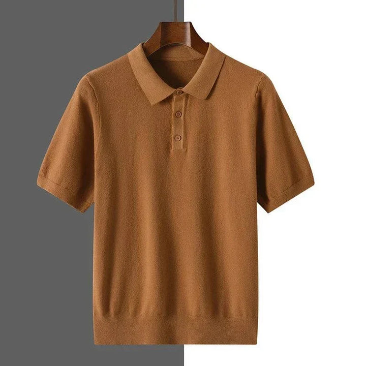 Classic men's polo shirt with a button-up collar and short sleeves, offering effortless style for any casual outfit.