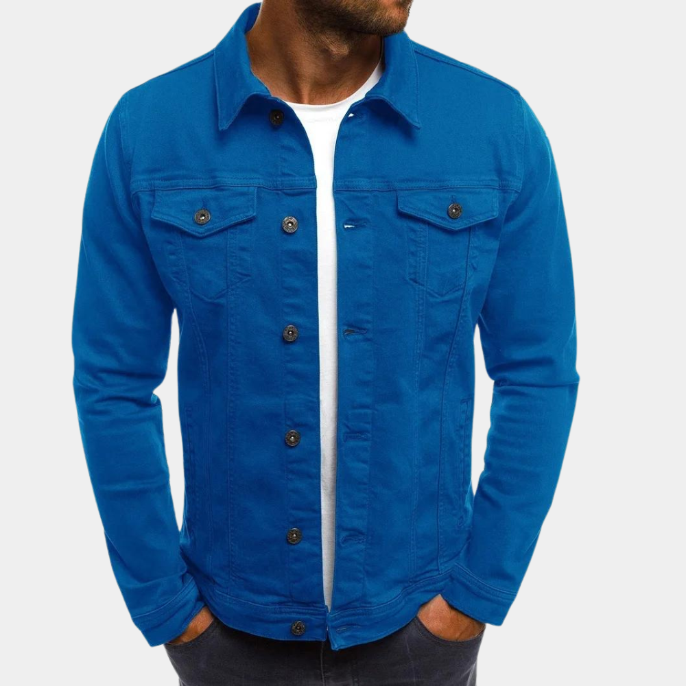 Front view of a versatile men's button-down shirt, ideal for formal wear, business casual, or everyday style.