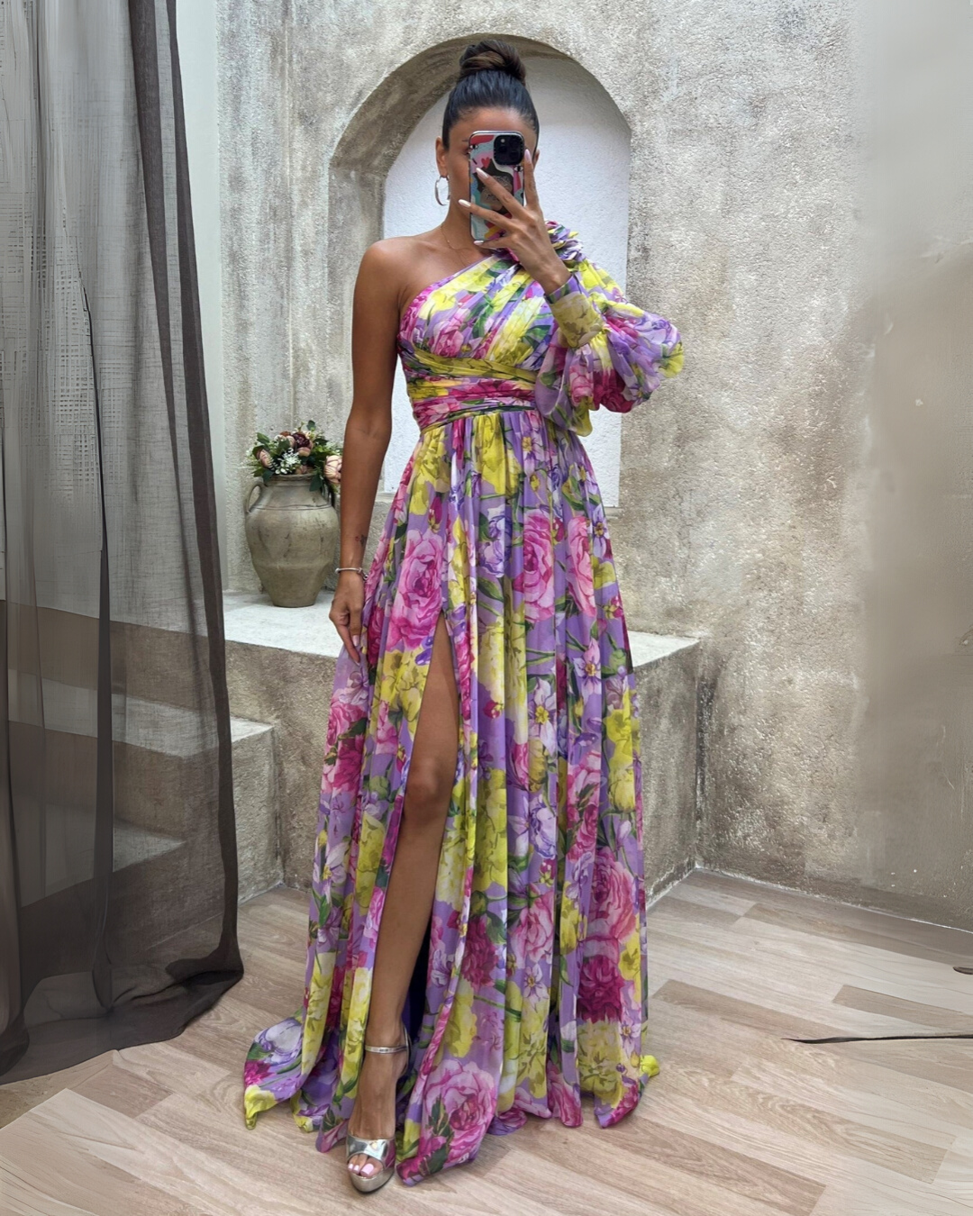 Elegant flowy maxi dress for women, perfect for summer special occasions or evening wear. Comfortable & stylish.