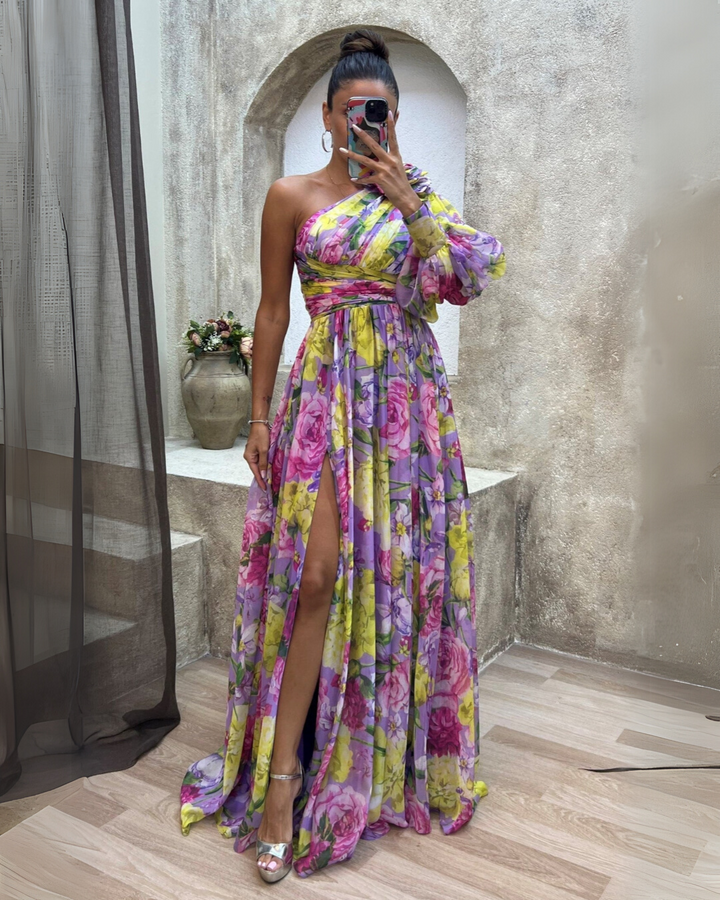 Elegant flowy maxi dress for women, perfect for summer special occasions or evening wear. Comfortable & stylish.