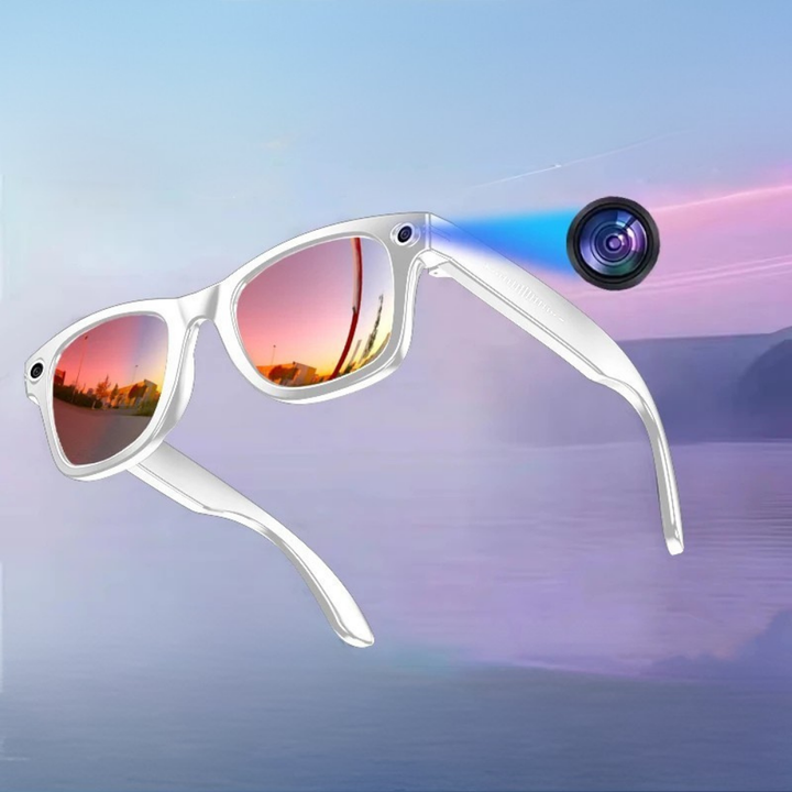 Men's smart sunglasses with camera for photo/video & instant translation. Perfect travel tech.