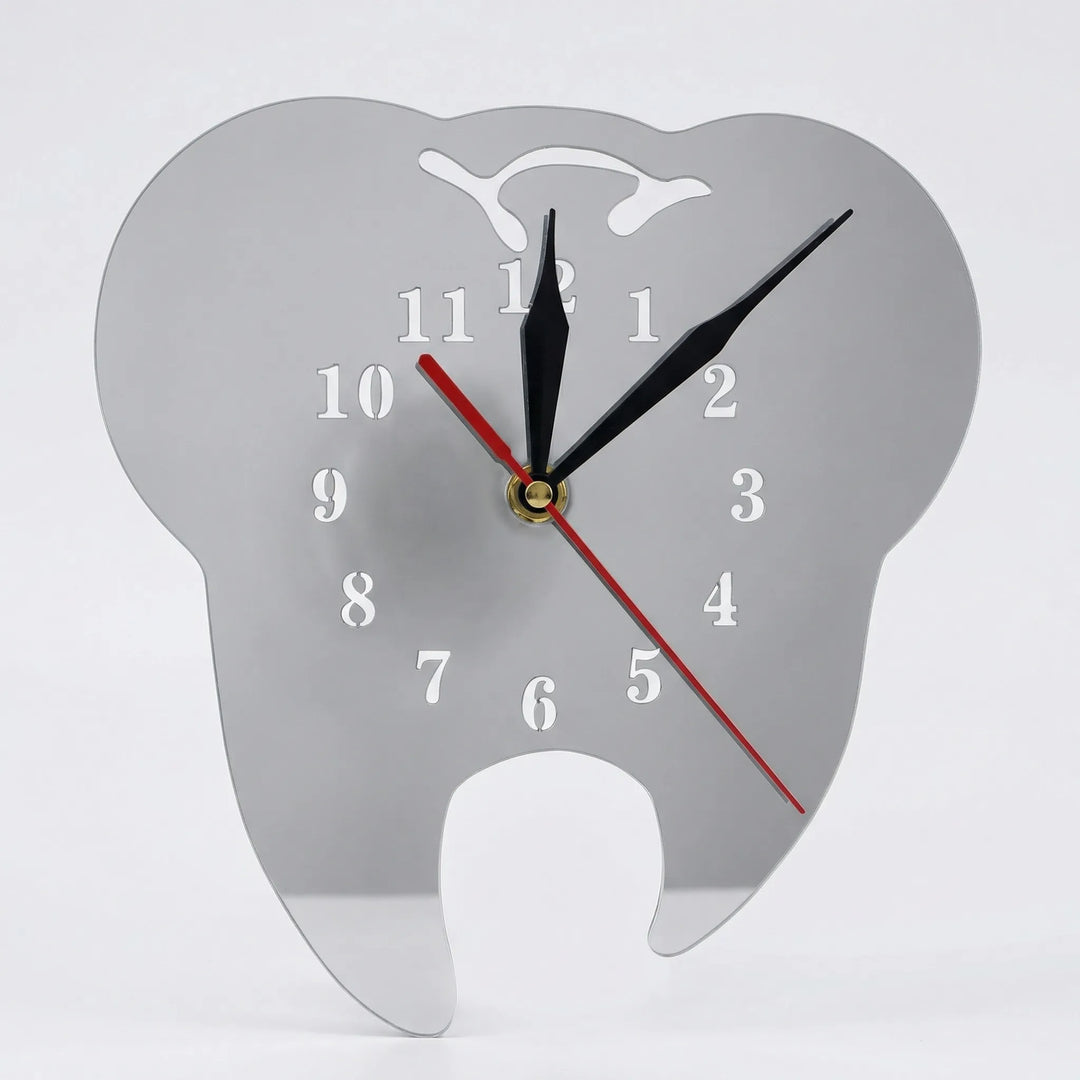 Multi-functional LED mirror clock, wall mounted for a modern bathroom. Perfect for silent timekeeping & grooming tasks.