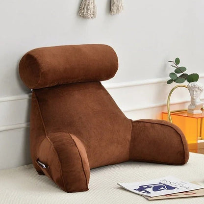 Adjustable Velour Backrest Pillow with Arms - Lexians