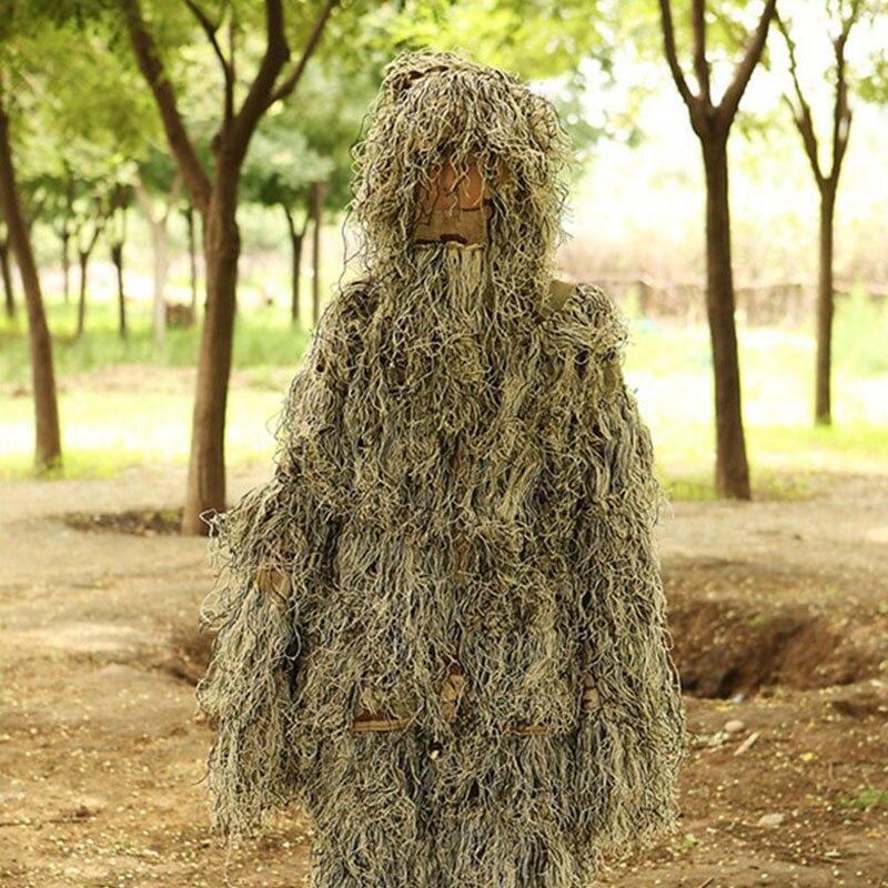 Tactical adult ghillie suit made of 3D camouflage for ultimate field concealment and hunting
