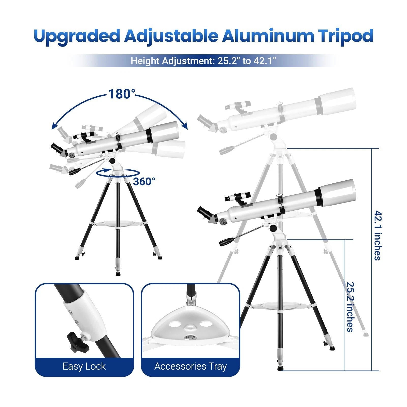 Advanced Stargazing Telescope with Star Tracking App for Adults - Lexians