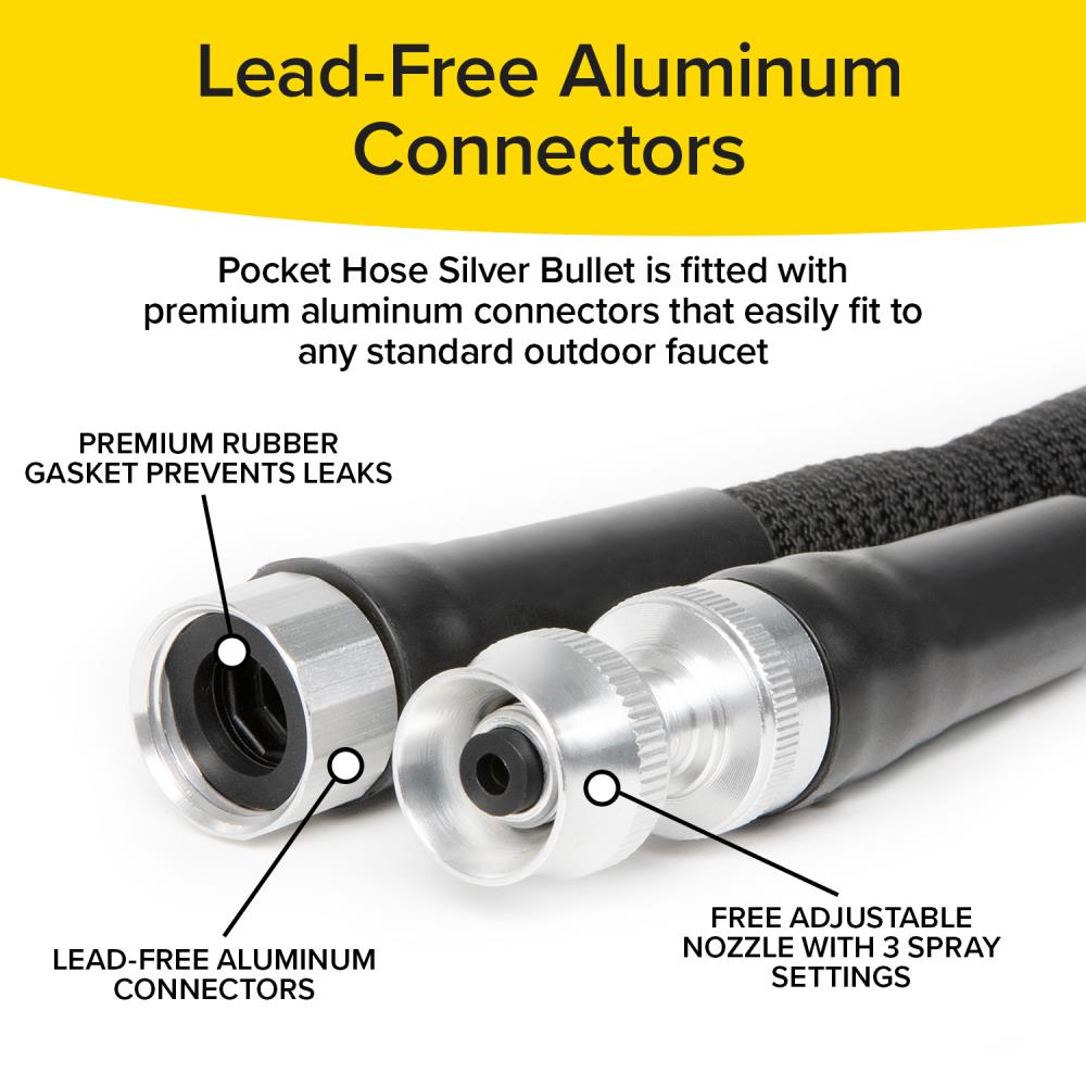 Auto - Expanding Water Hose with Durable Construction, 100 Ft - Lexians