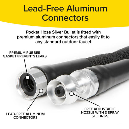 Auto - Expanding Water Hose with Durable Construction, 100 Ft - Lexians